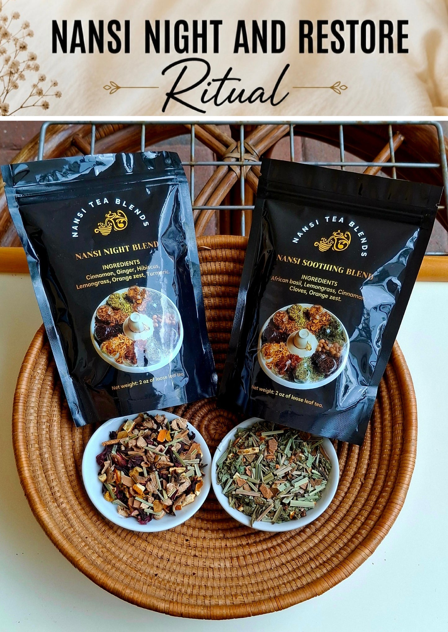 NANSI NIGHT AND RESTORE RITUAL for evening calm, rest, recovery, and renewal.